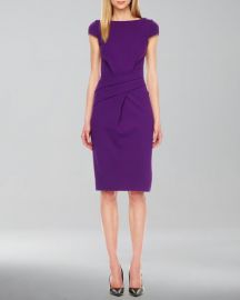 Wrap-Waist Ponte Dress at Neiman Marcus